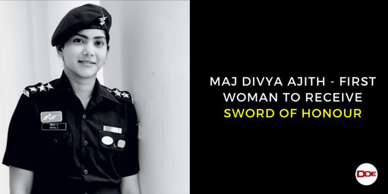 maj divya ajith sword of honour