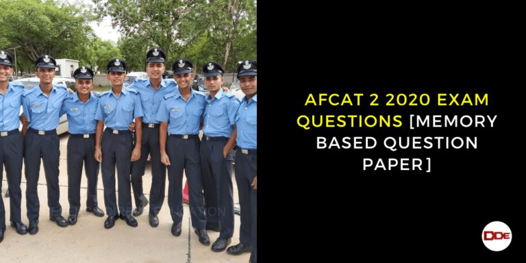 afcat 2 2020 exam questions