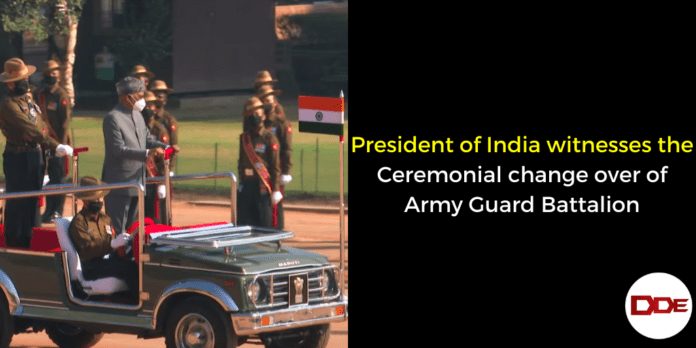 Ceremonial change over of Army Guard Battalion