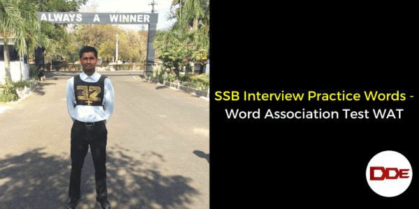 Wat Ssb 60 WAT Words You Must Practice Before Appearing SSB | DDE