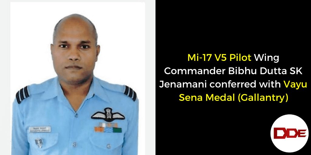 Wing Commander Bibhu Dutta SK Jenamani Vayu Sena Medal