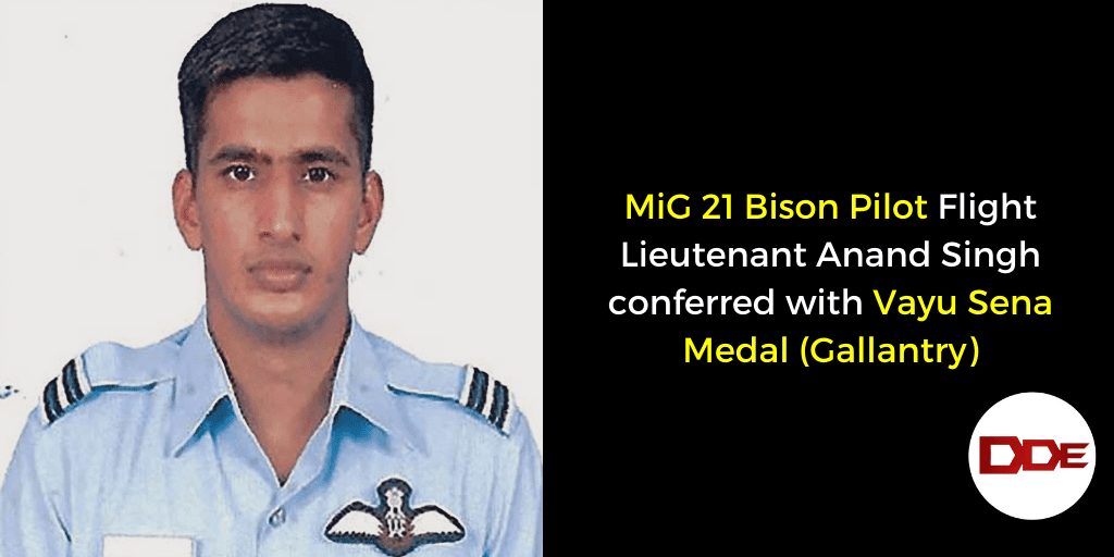 Flight Lieutenant Anand Singh Vayu Sena Medal