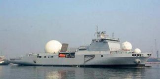 ins dhruv missile tracking ship