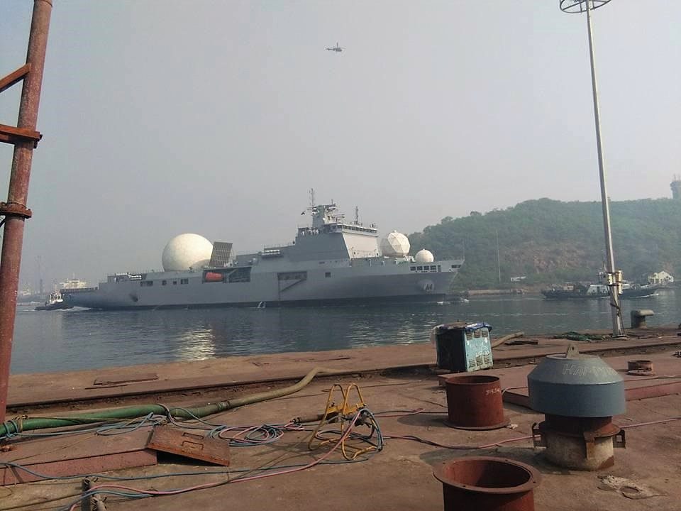 ins dhruv missile tracking ship
