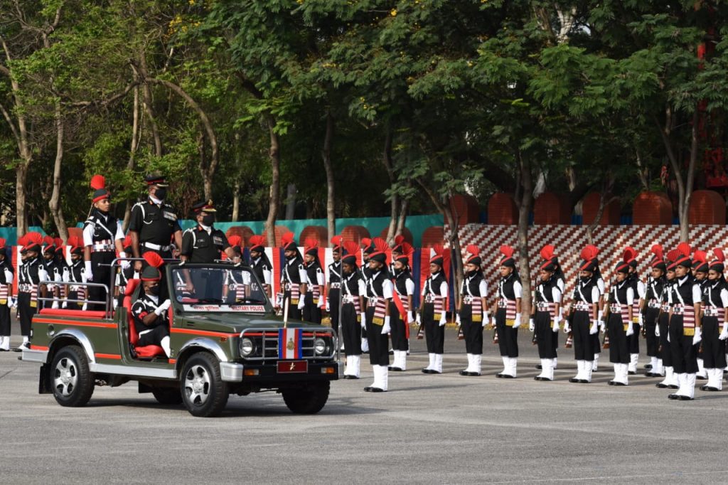 women military police passing out parade first batch