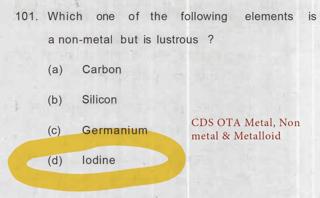 metal non metal metalloid