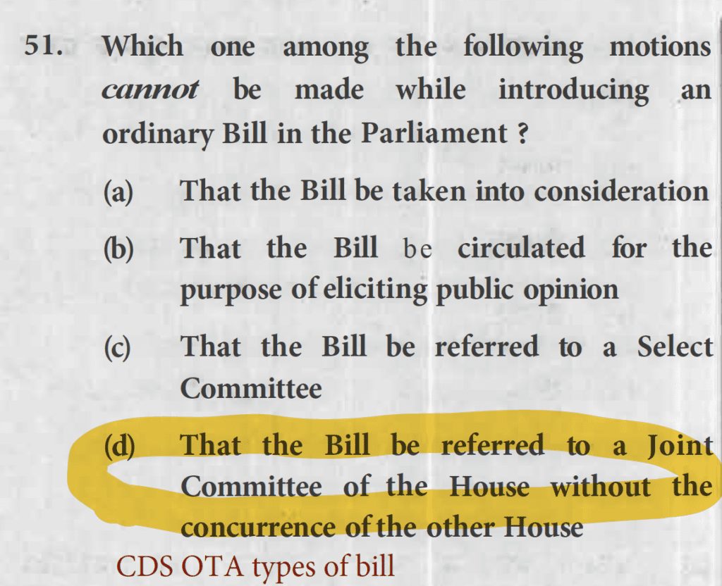 types of bill