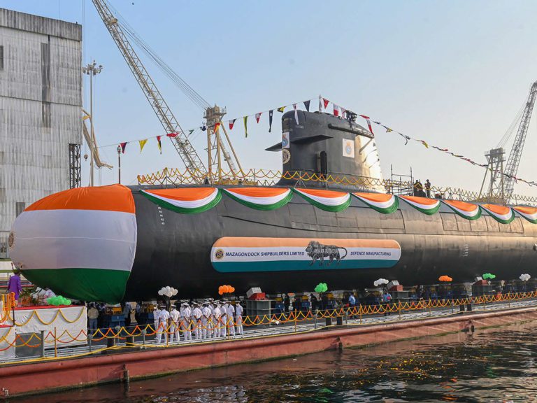 Submarine INS Vagir Commissioned Into The Indian Navy