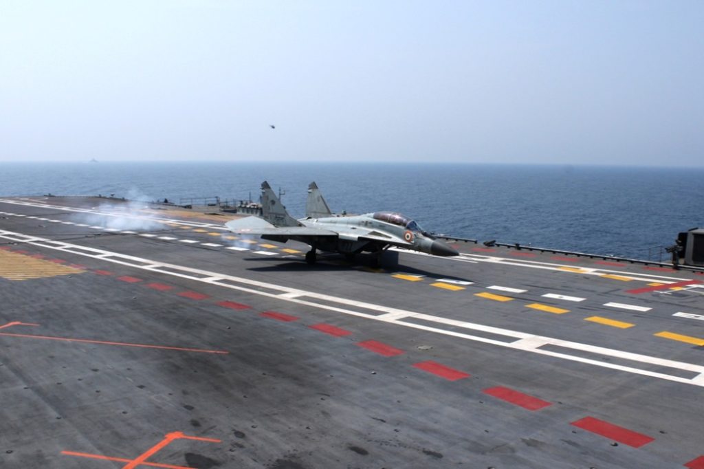 mig29k landing ins vikrant