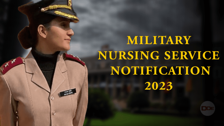 military nursing service notification 2023