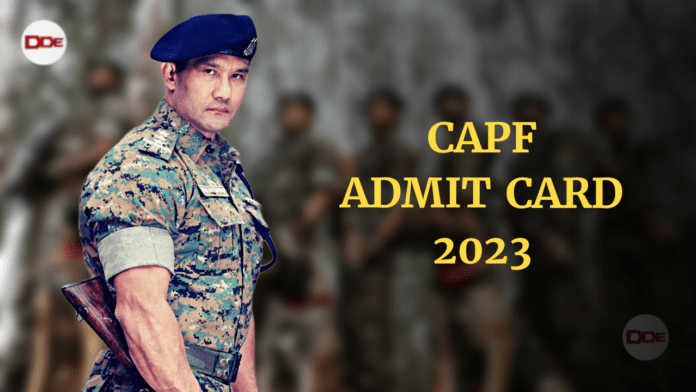 upsc capf admit card 2023