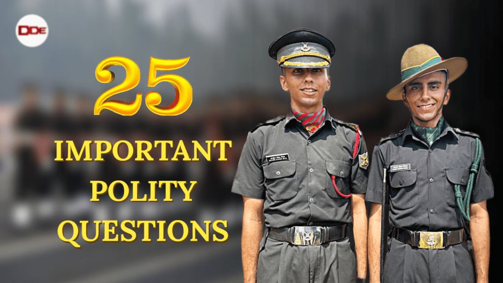 25 important polity questions for CDS 2025 exam | DDE