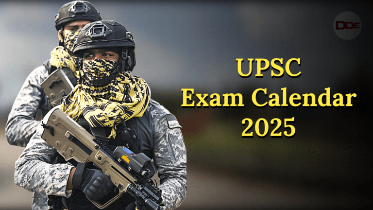 UPSC exam calendar 2025