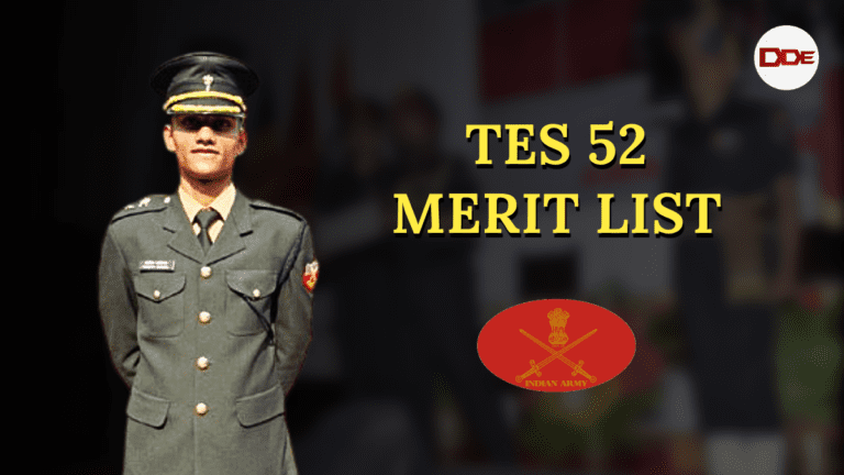 tes 52 merit list indian army