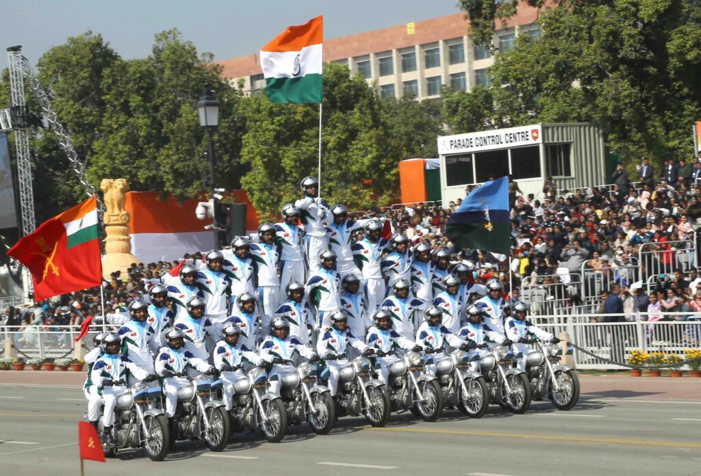 republic day bike stunt