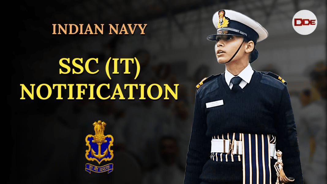 Ssc Project Indian Navy SSC (IT) Notification Executive Branch 2025 | DDE