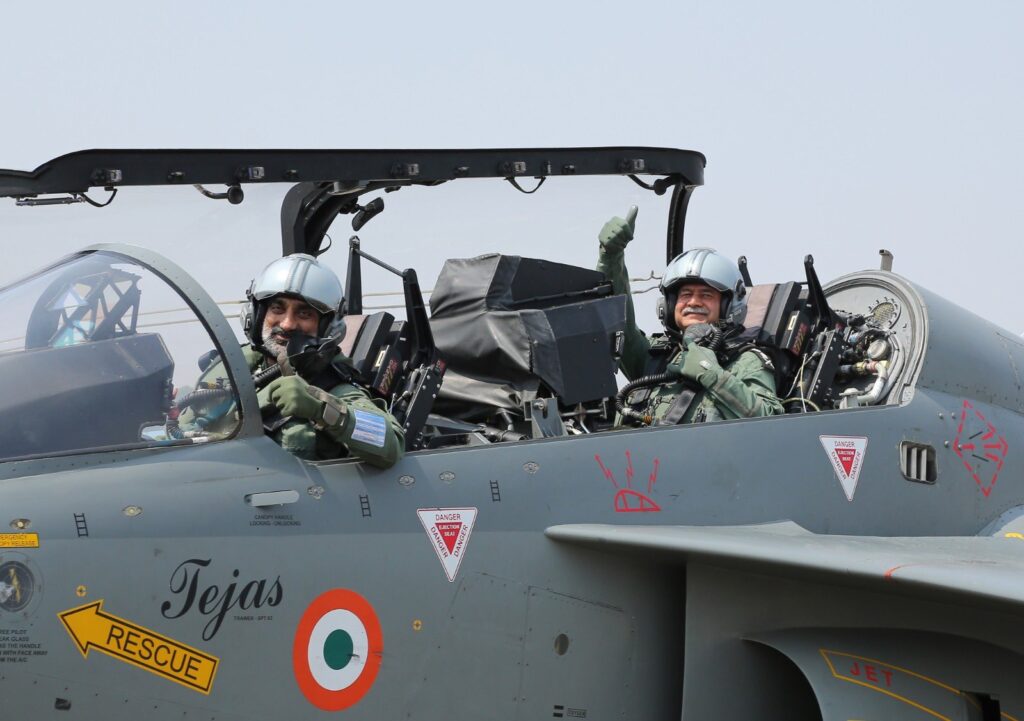 army chief Tejas sortie