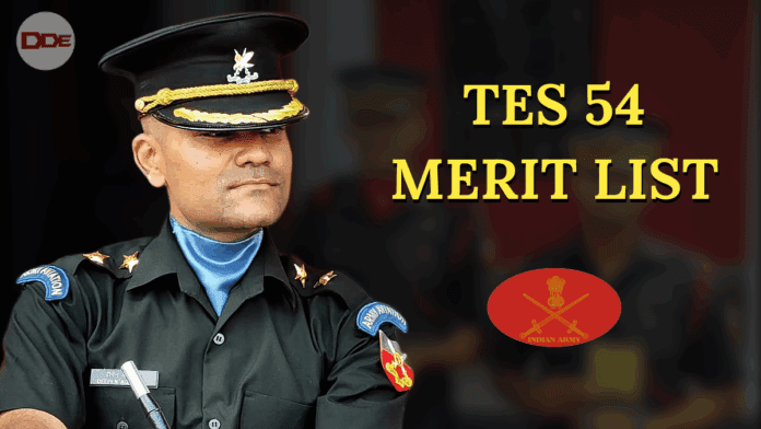 tes 54 merit list indian army