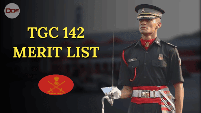 tgc 142 merit list indian military academy