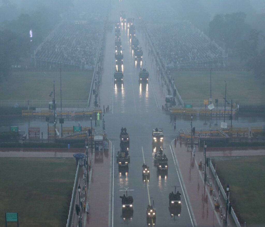 republic day parade 2026 rehearsal pictures