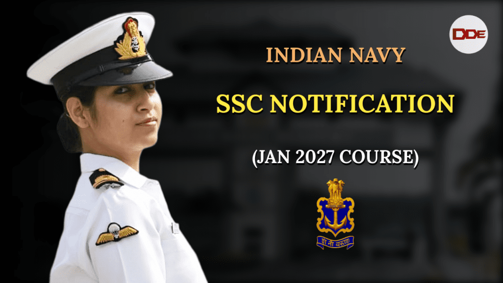 Ssc Project Indian Navy SSC Notification Jan 2027 Course | DDE