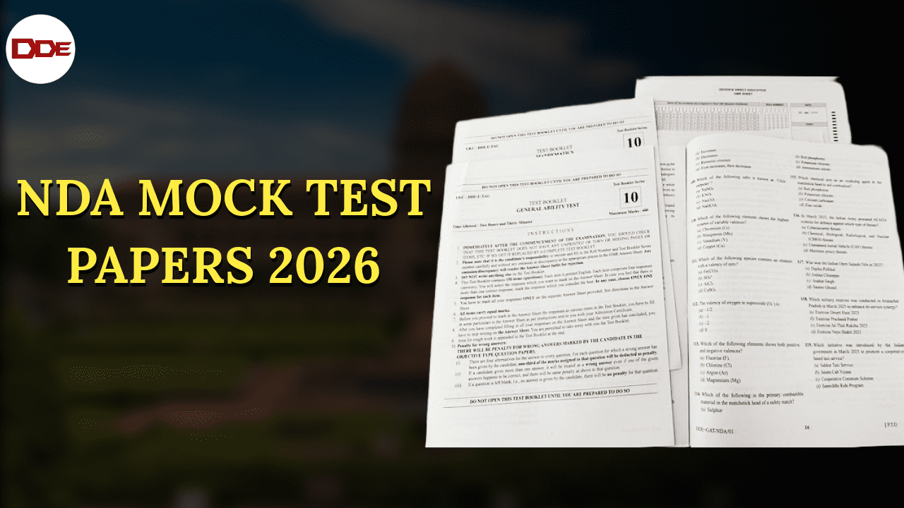 nda mock test papers 2026