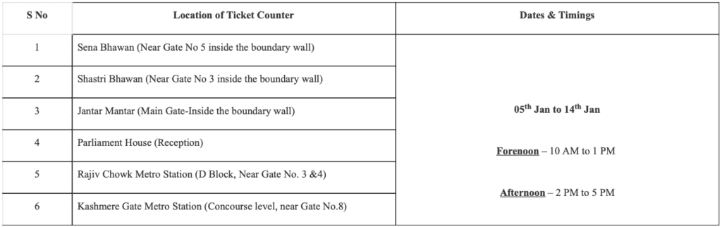 republic day parade 2026 tickets