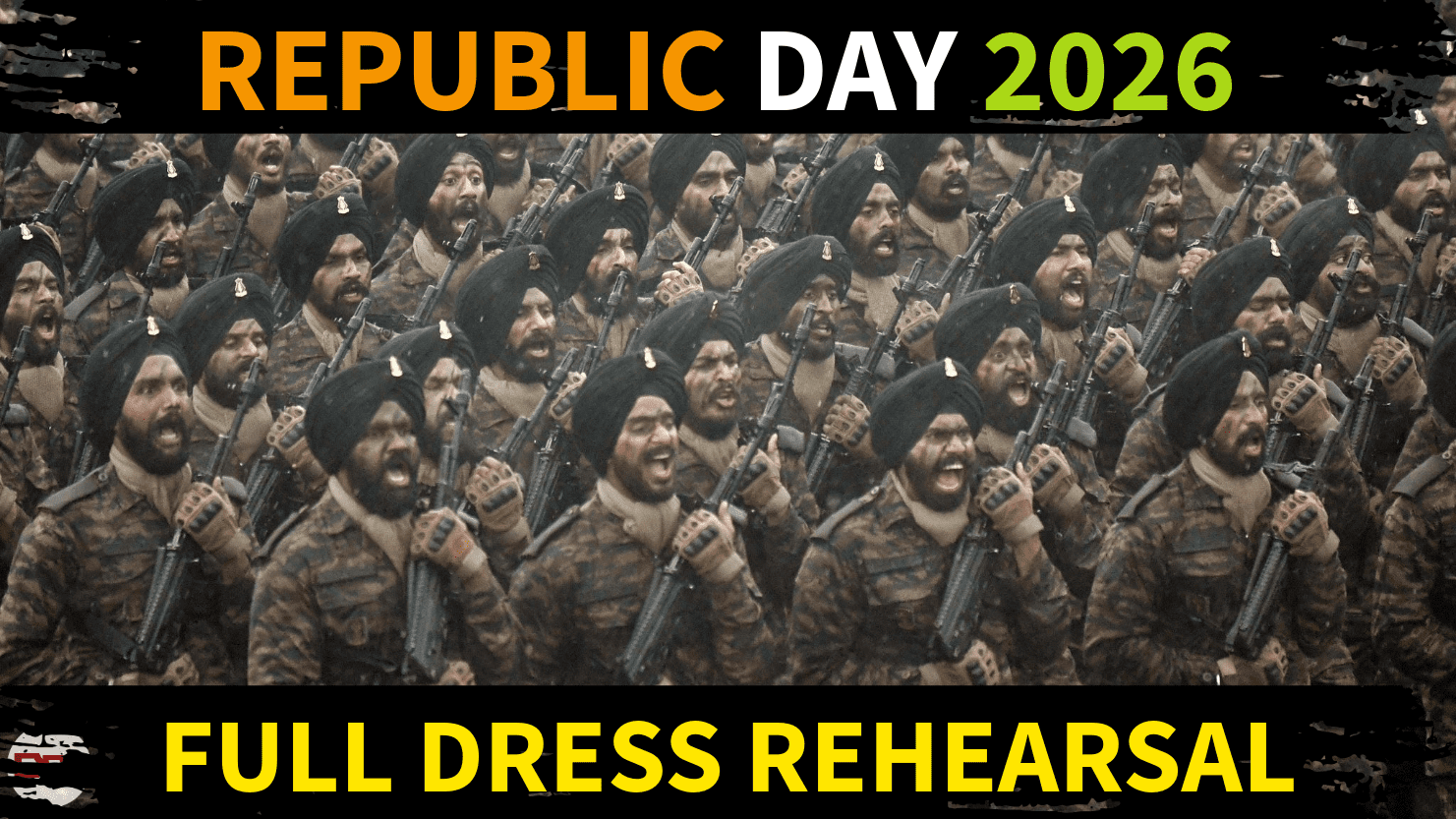 republic day parade 2026 rehearsal pictures