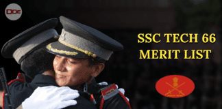 ssc tech 66 merit list indian army