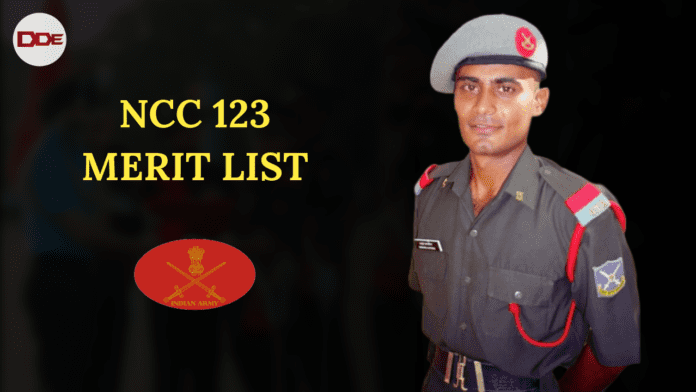 ncc 123 merit list indian army