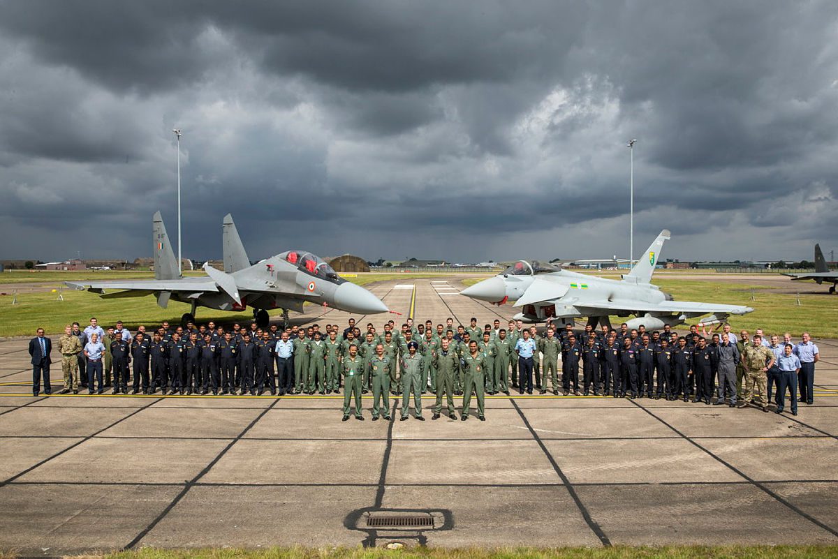 Indian Air Force instructors train royal air force