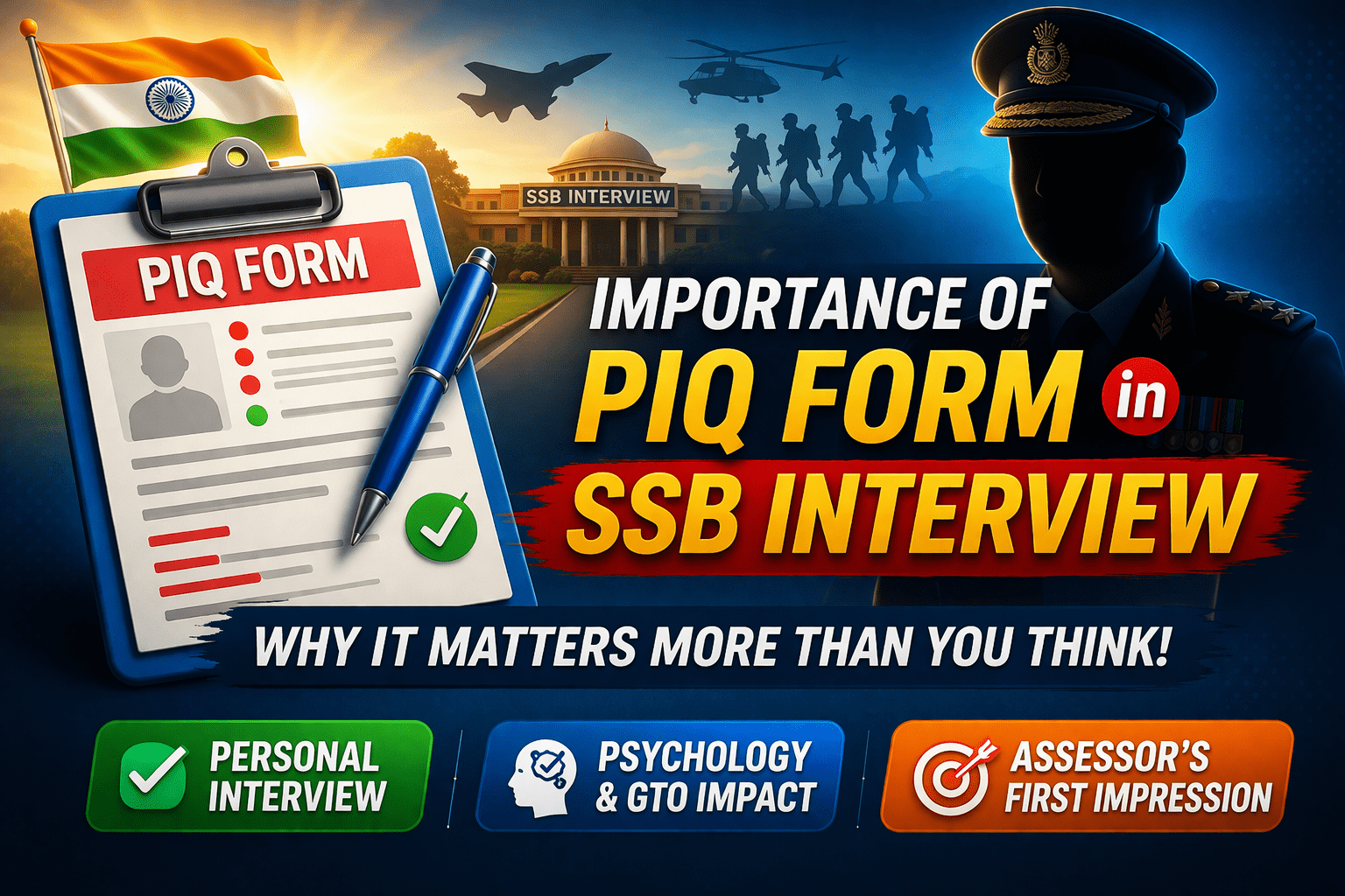 piq form importance ssb interview