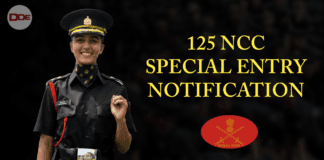 125 NCC Special entry notification indian army