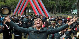 A newly commissioned officer at IMA