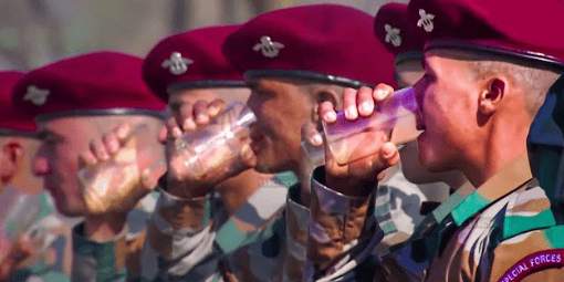 PARA SF glass-eating ritual