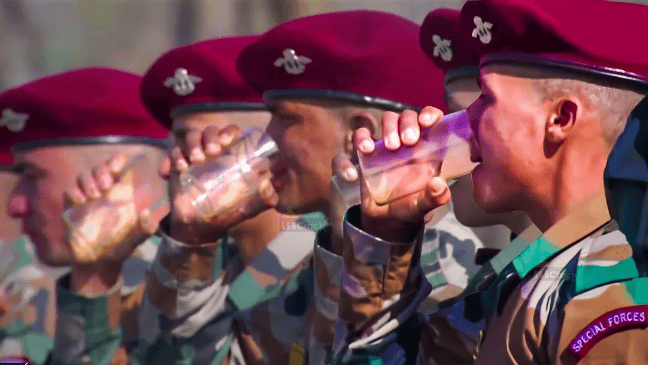 Para SF glass-eating ritual