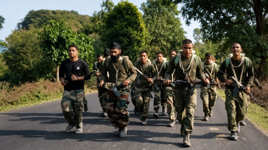 Probationers during endurance march to join Para SF