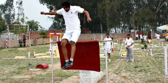 Candidate doing screen jump