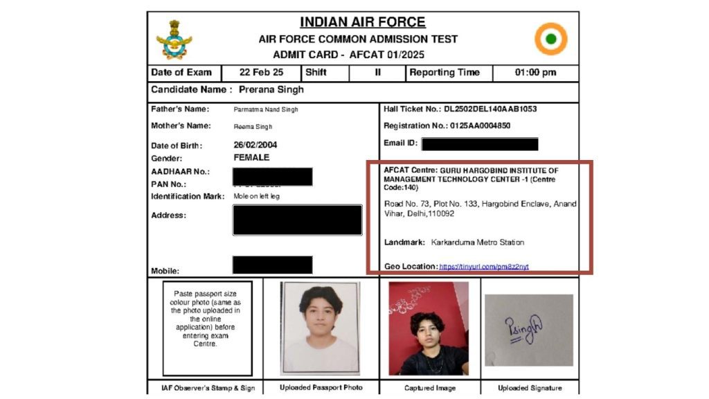 AFCAT 2026 checklist: Admit card