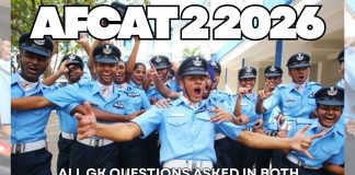 AFCAT GK questions compiled