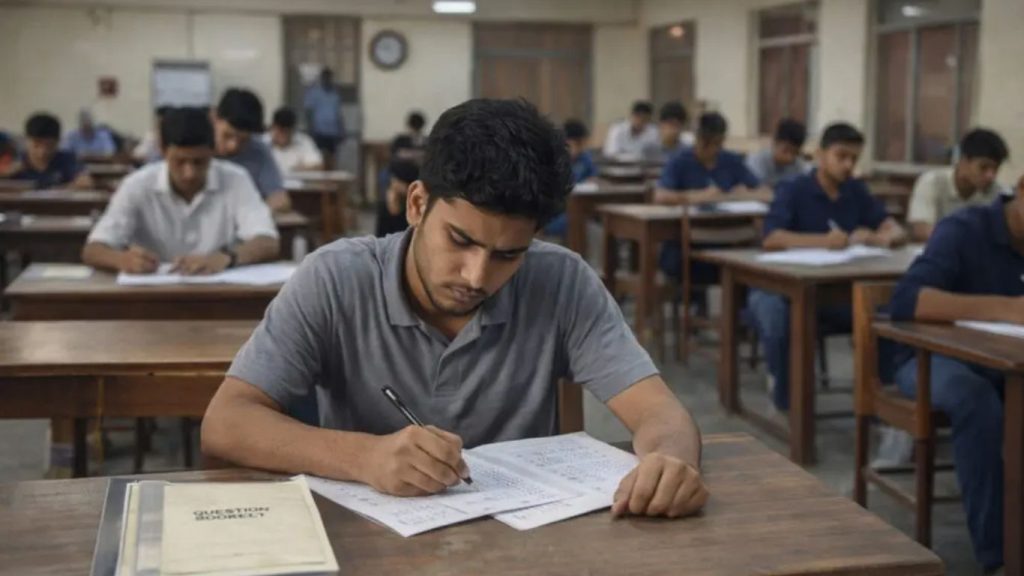 Student sitting for examination