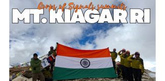 Mt. Kiagar Ri summit by Indian Army Corps of Signals