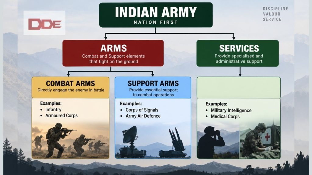 Arms and services of Indian Army