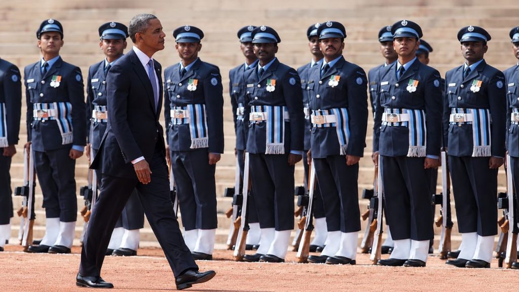 Guard of honour to former US President Obama