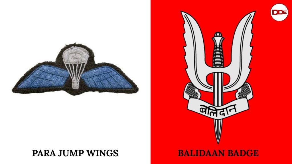 Para Jump Wings and the Balidaan Badge