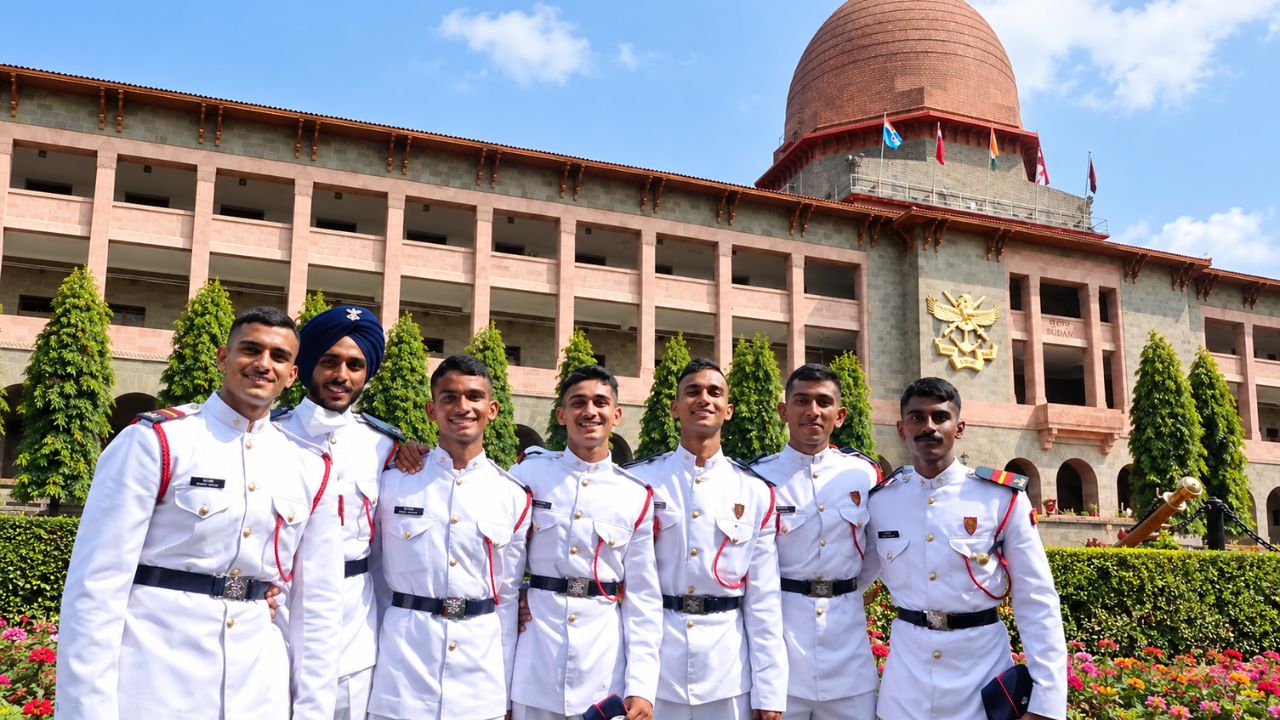 NDA cadets at Sudan Block