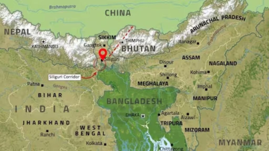 siliguri corridor on map